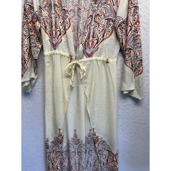 Coco + Carmen Boho Wrap Lightweight Duster Cardigan S/M Coastal SOFT - Picture 3 of 13